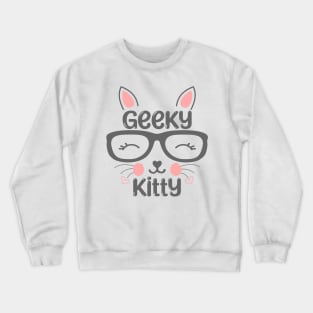 Geeky Kitty Crewneck Sweatshirt